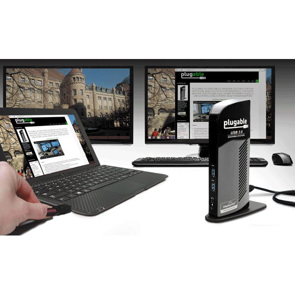 Plugable USB 2.0 HDMI/DVI/VGA Adapter for Multiple Monitors up to 1920 –  Plugable Technologies