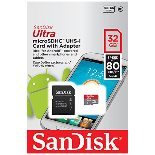 Sandisk Ultra 32gb Microsdhc Memory Card With Sd Adapter Cellular Accessories For Less