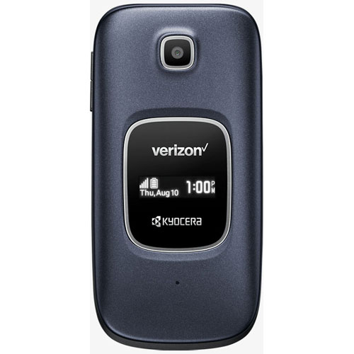 Kyocera Cadence Flip Phone Case Black Plastic Removable Clip